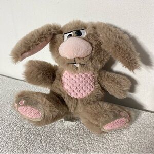 5/$35 Make Believe Ideas Brown Plush Bunny with Pink Accents